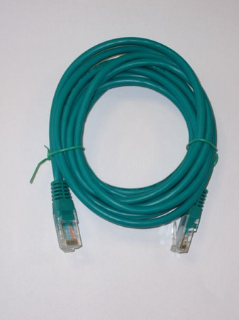 Патч-корд Technolink UTP4 cat 5e, 3,0м, ВС, зеленый, литой коннектор T.BC.UTP.5e-3.0m-7