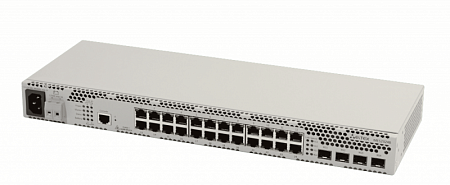 Ethernet-коммутатор MES2324B, 24 порта 10/100/1000 Base-T, 4 порта 10GBase-X (SFP+)/1000Base-X (SFP), L2+, 220V AC, 12DC MES2324B_AC