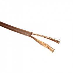 Кабель акустический Technolink 2*0.50мм2 (28*0.15мм) CCA, 100м, пластиковая катушка, прозрачный