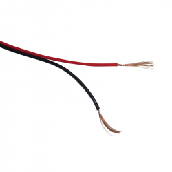 Кабель акустический Technolink 2*0.50мм2 (28*0.15мм)CCA, 100м, пластиковая катушка, черный/красный