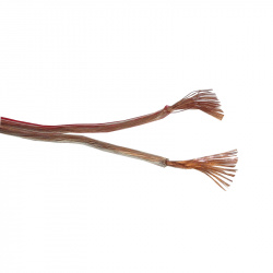 Кабель акустический Technolink 2*1.0мм2 (56*0.15мм) CCA, 100м, пластиковая катушка, прозрачный