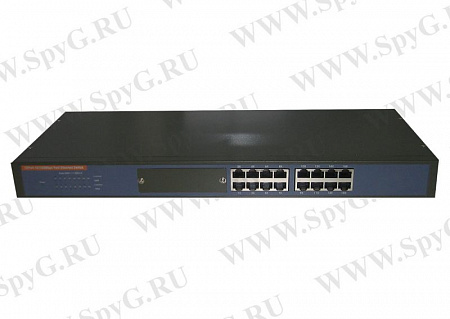WS-NW516M216P Коммутатор 19", 16 портовый 100Mbit, металлический корпус, черный