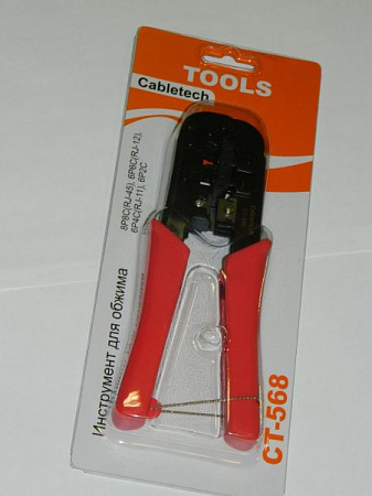 CT-568 Инструмент для обжима кримпер) 8p8c(RJ-45), 6p6c(RJ-12), 6p4c(RJ-11), 6p2c Cabletech