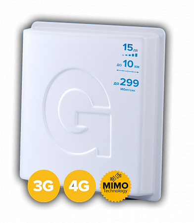 Антенна GELLAN FULLBAND-15MF 15 дБ MIMO 2x2  F-female панельная